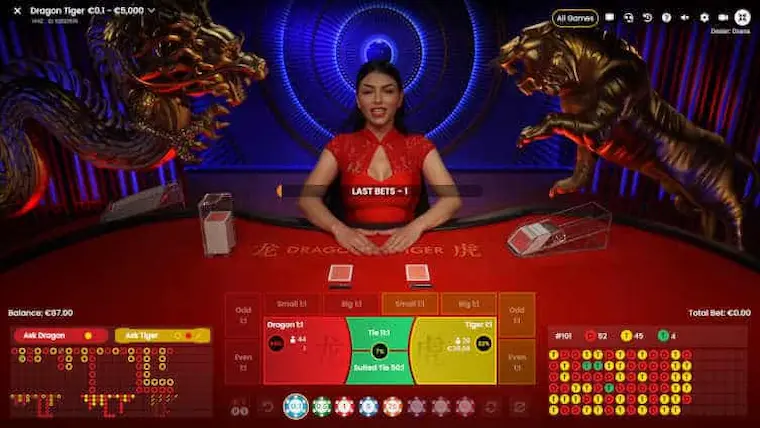 Instructions on how to play Dragon Tiger at JLBET